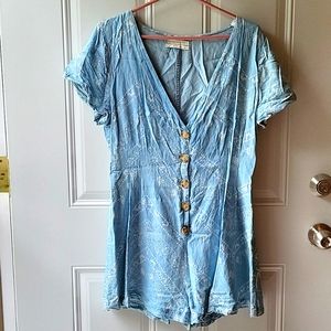 Urban outfitters lightweight linen romper